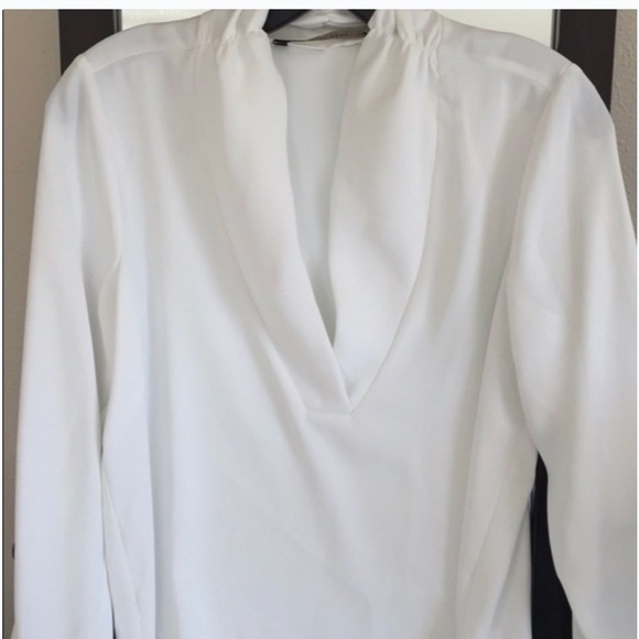 Zara white long sleeve blouse - Picture 6 of 6